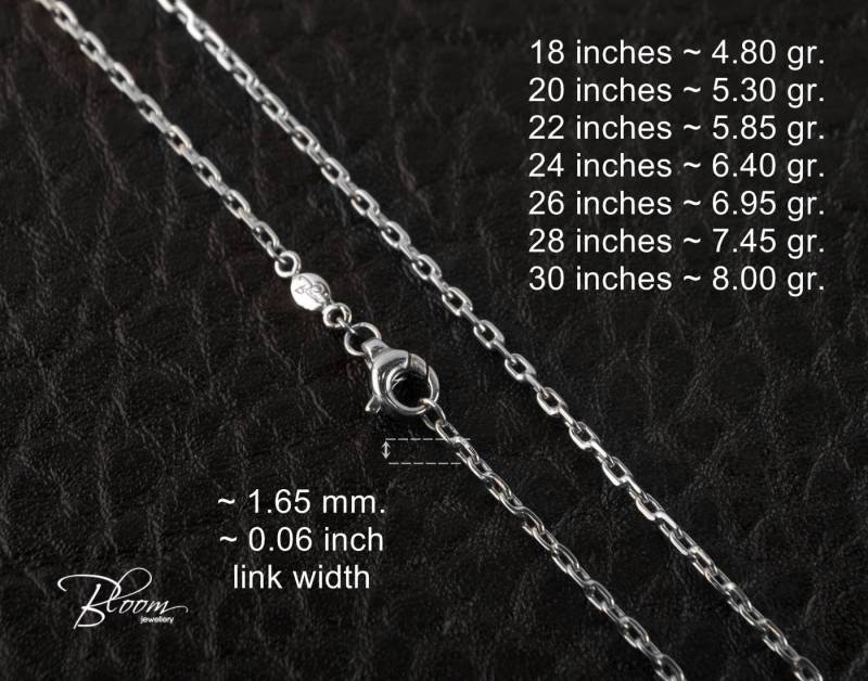 Weißgold Kabelkette Durable Anchor Halskette 14K Solid Handmade Und Langlebig Bloomdiamonds von BloomDiamonds