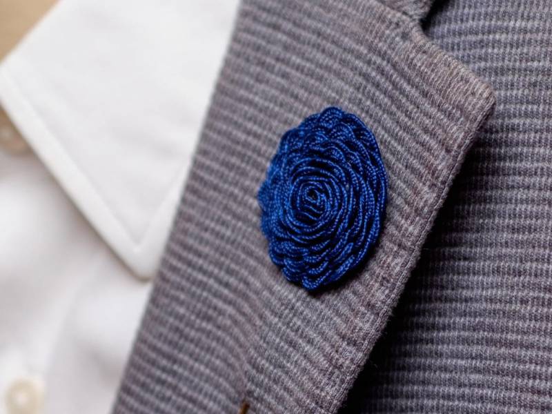 Blaue Reversnadel, Trauzeuge Vorschlag, Hochzeit Revers Pin, Anstecknadel Blume, Männer Boutonniere, Anstecknadel, Geschenk Für Ihn von BloomLapelPins