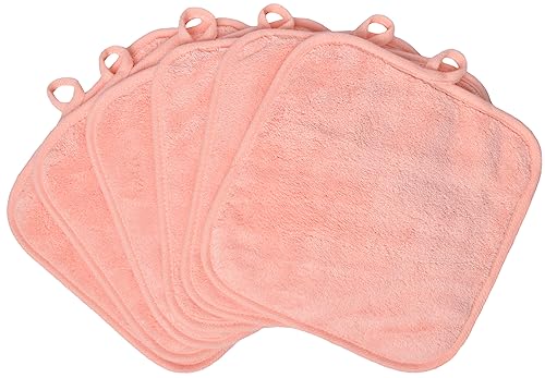 BloomSesame Abschminktuch aus Mikrofaser - Wiederverwendbar Mikrofaser Gesichtsreinigungstuch - Make-Up Entferner Tuch Orange（20x20cm 6 Stück） von BloomSesame