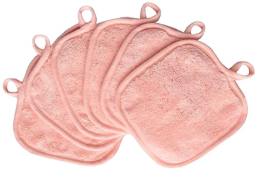 BloomSesame Abschminktuch aus Mikrofaser - Wiederverwendbar Mikrofaser Gesichtsreinigungstuch - Make-Up Entferner Tuch Orange（13x13cm 6 Stück） von BloomSesame