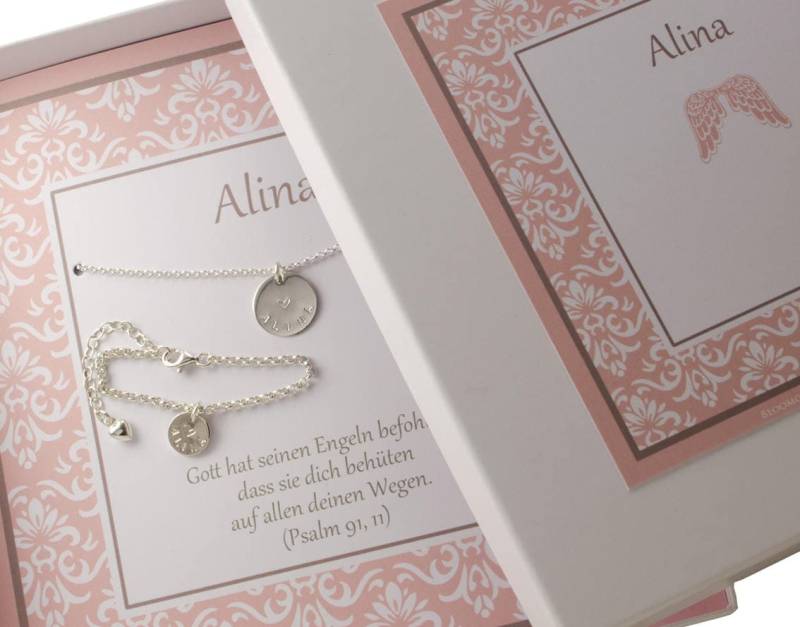 Namensschmuck Kette Und Armband Mit Gravur Aus 925 Sterling Silber Von Bloomgart Nr 022 von Bloomgart