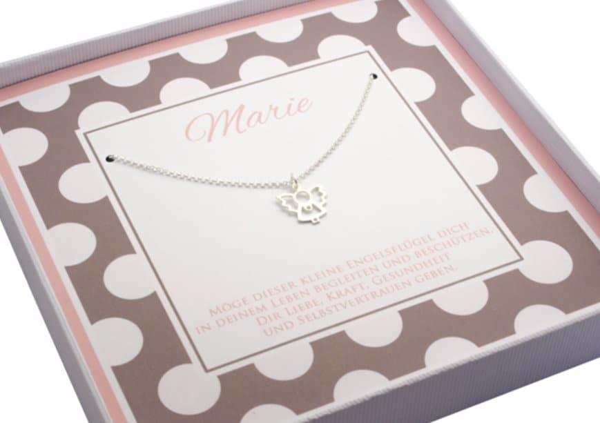 Taufschmuck 925 Silber Mein Engel Mit Personalisierter Geschenkbox Taufkette Mädchen Schmuck Zur Taufe Geschenk Patenkind Von Bloomgart von Bloomgart