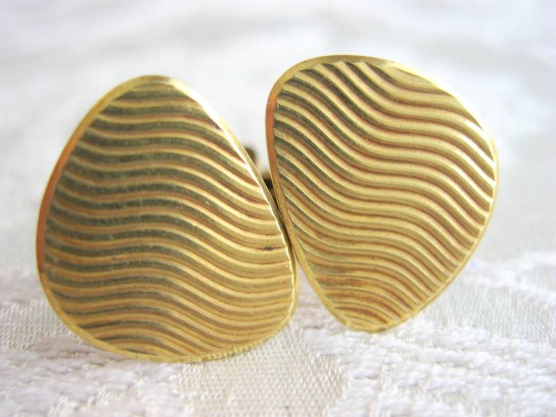 Antike 14K Gold Manschettenknöpfe, Artsy Mod Unisex Schmuck von BloomingJewels2