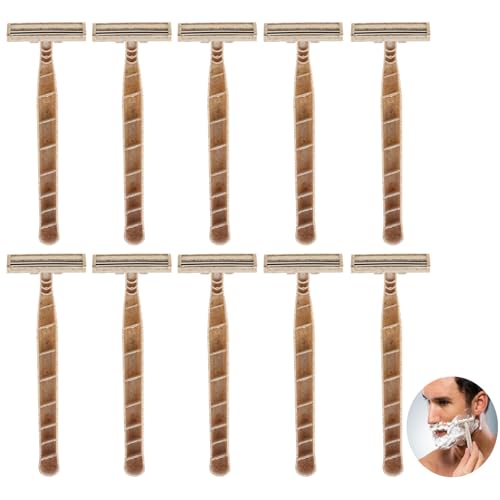10 Stück Einweg-Rasierer, Weizenstroh-Rasierer, biologisch abbaubar, Einmal-Rasierer, Körper- und Gesichtsrasierer, Doppelklingen, rasieren jede Haarlänge sicher und hautfreundlich, reisefreundliche von Bloomique