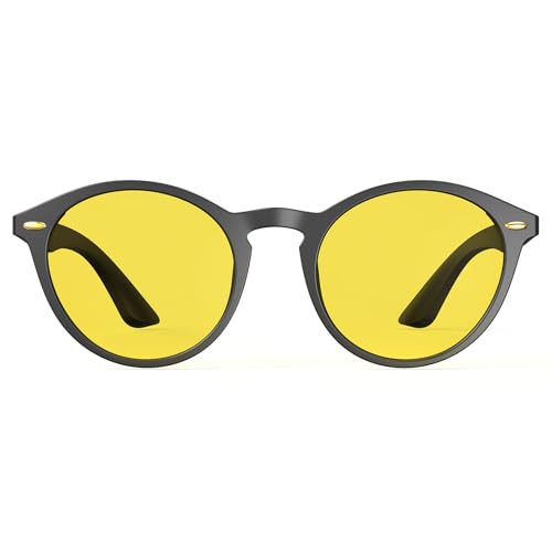 Bloomoak Blaulicht-blockierende Vergrößerungs-Lesebrille x1 x2 x3, Anti-Computer-Blend, Anti-Augen-Ermüdungs-Leser/Verbessert den Schlaf für Männer und Frauen (Gelb-Lesebrille 3x, 3, x) von Bloomoak