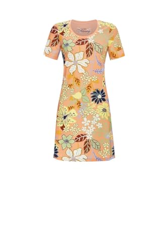 Bloomy Sleepshirt mit Blumenprint Kurzarm Farbe Mango, Größe 42 von Bloomy