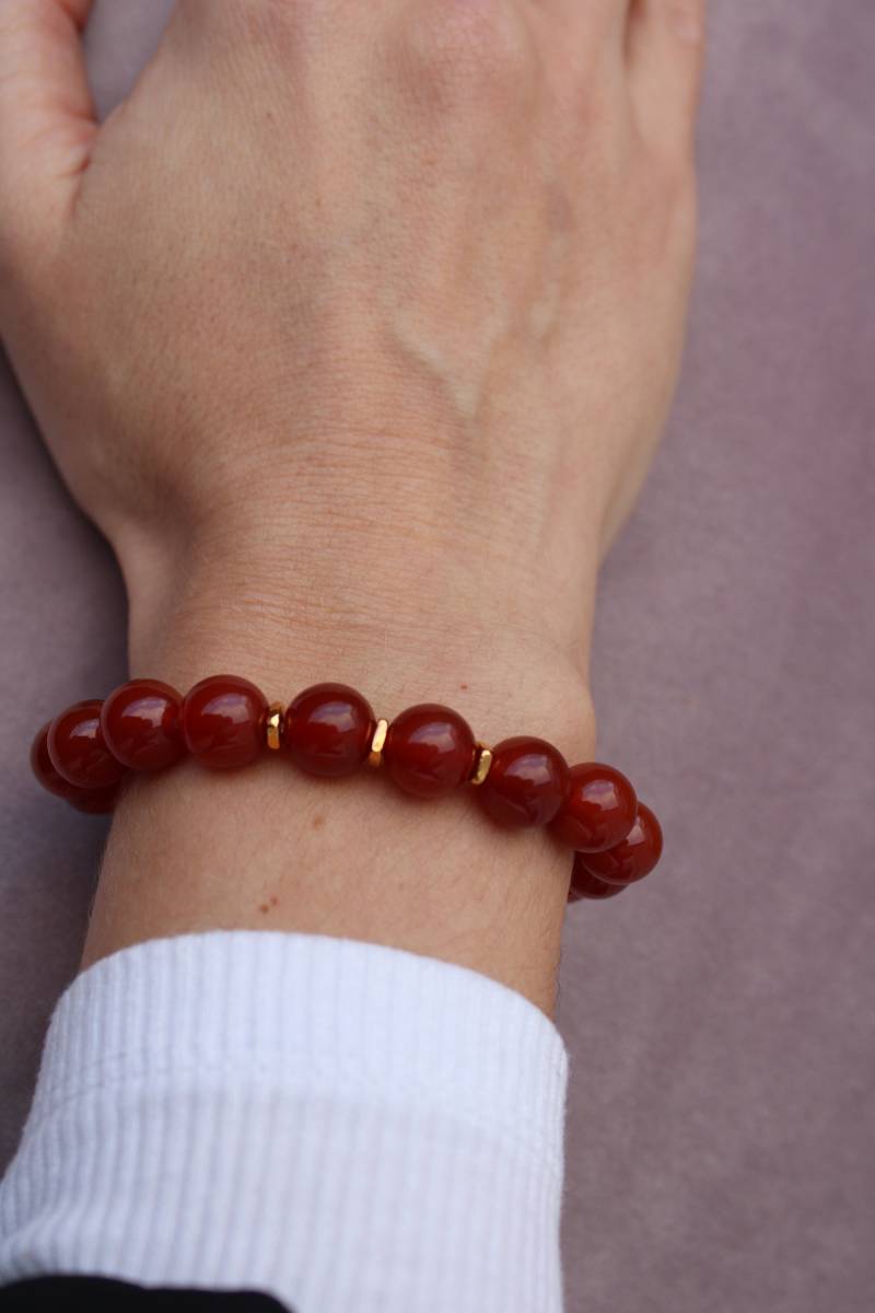 Karneol Armband Mit Goldgefüllten Silberperlen von BloomyStones