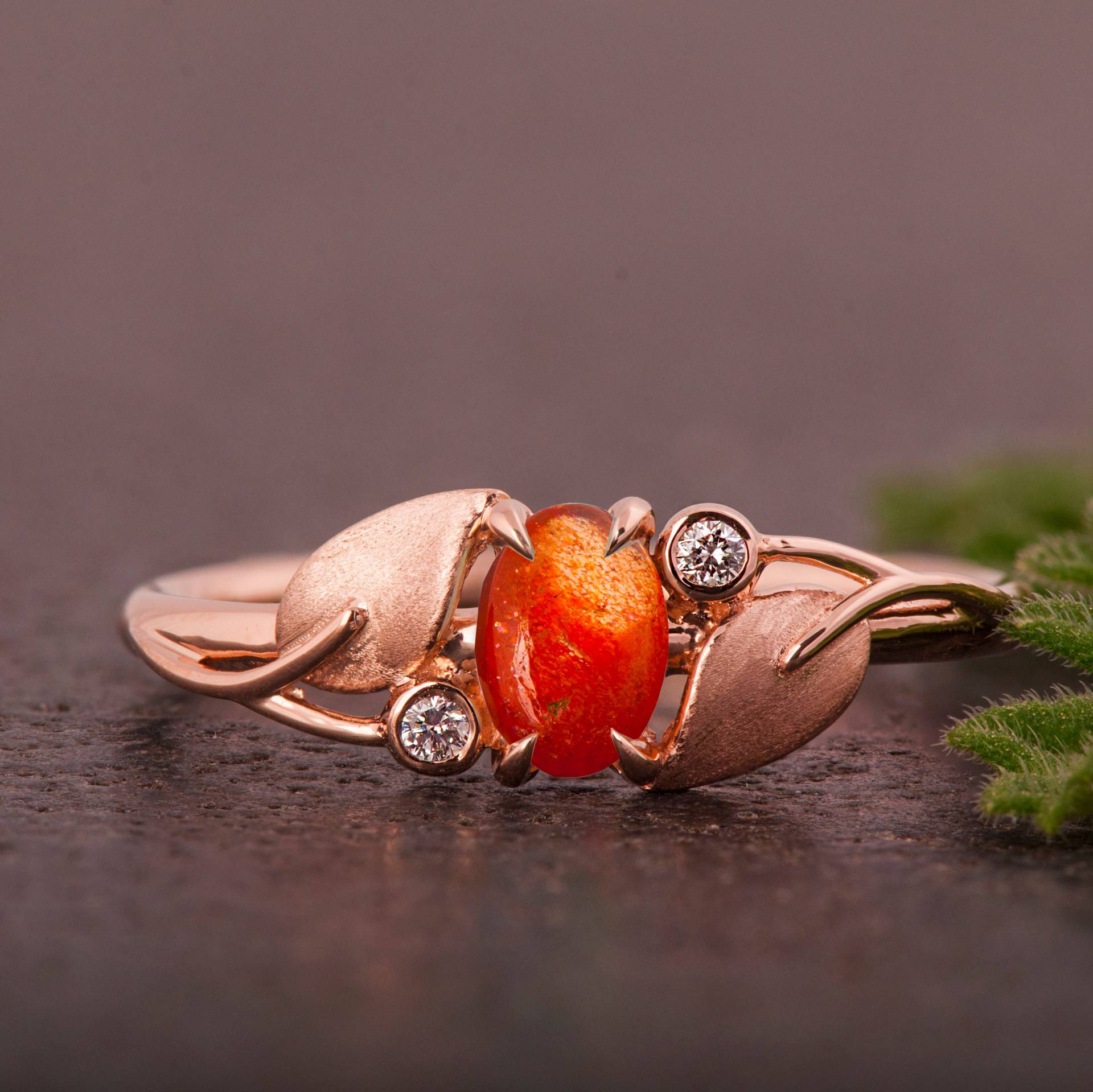 Sonnenstein Blätter Ring von BlossomAndSuch