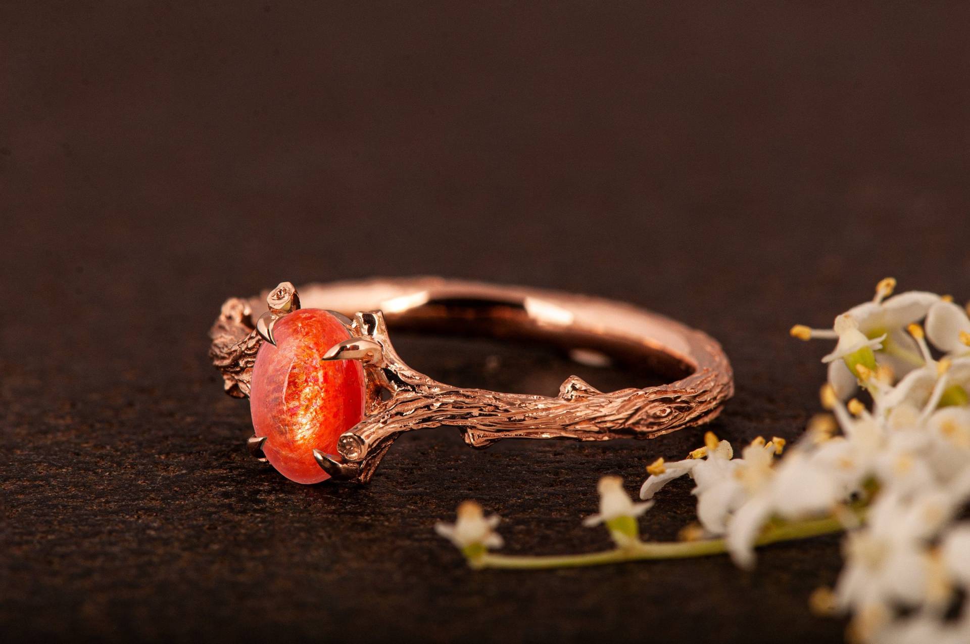 Sonnenstein Zweig Ring von BlossomAndSuch