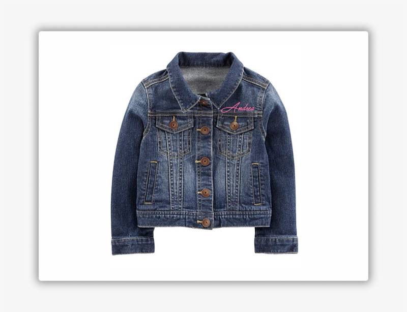 Kids Bestickte Denim-Jacke Personalisierte Button-Up-Blaue Jeansjacke Benutzerdefinierte Für Kinder Benutzerdefinierter Text Gestickter Namensmantel von BlossomButtercupShop