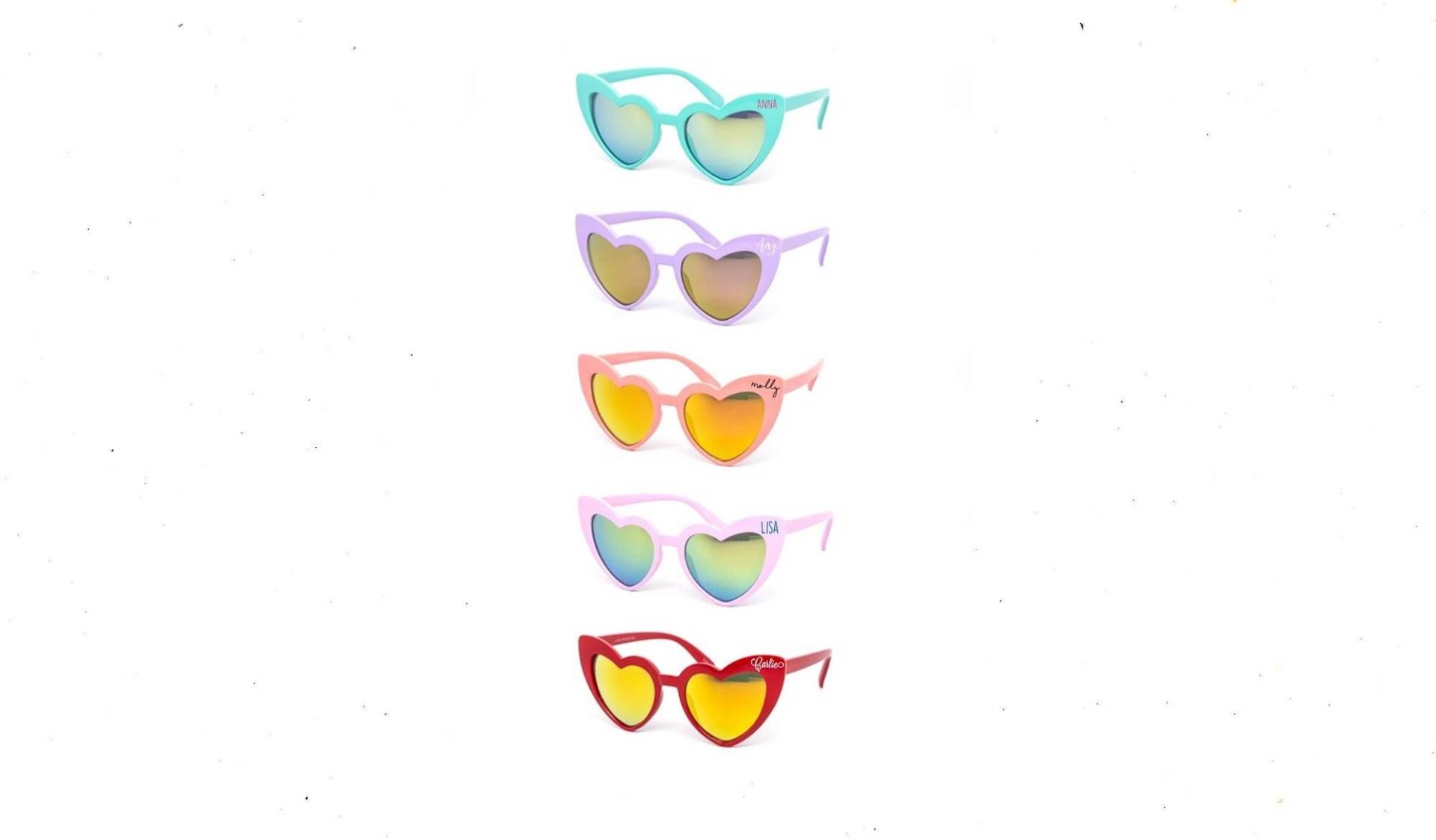 Mädchen Personalisierte Herz Sonnenbrille Kinder Shades Getönte Brille Benutzerdefinierte Text Valentinstag Strand Urlaub | Kreuzfahrt von BlossomButtercupShop