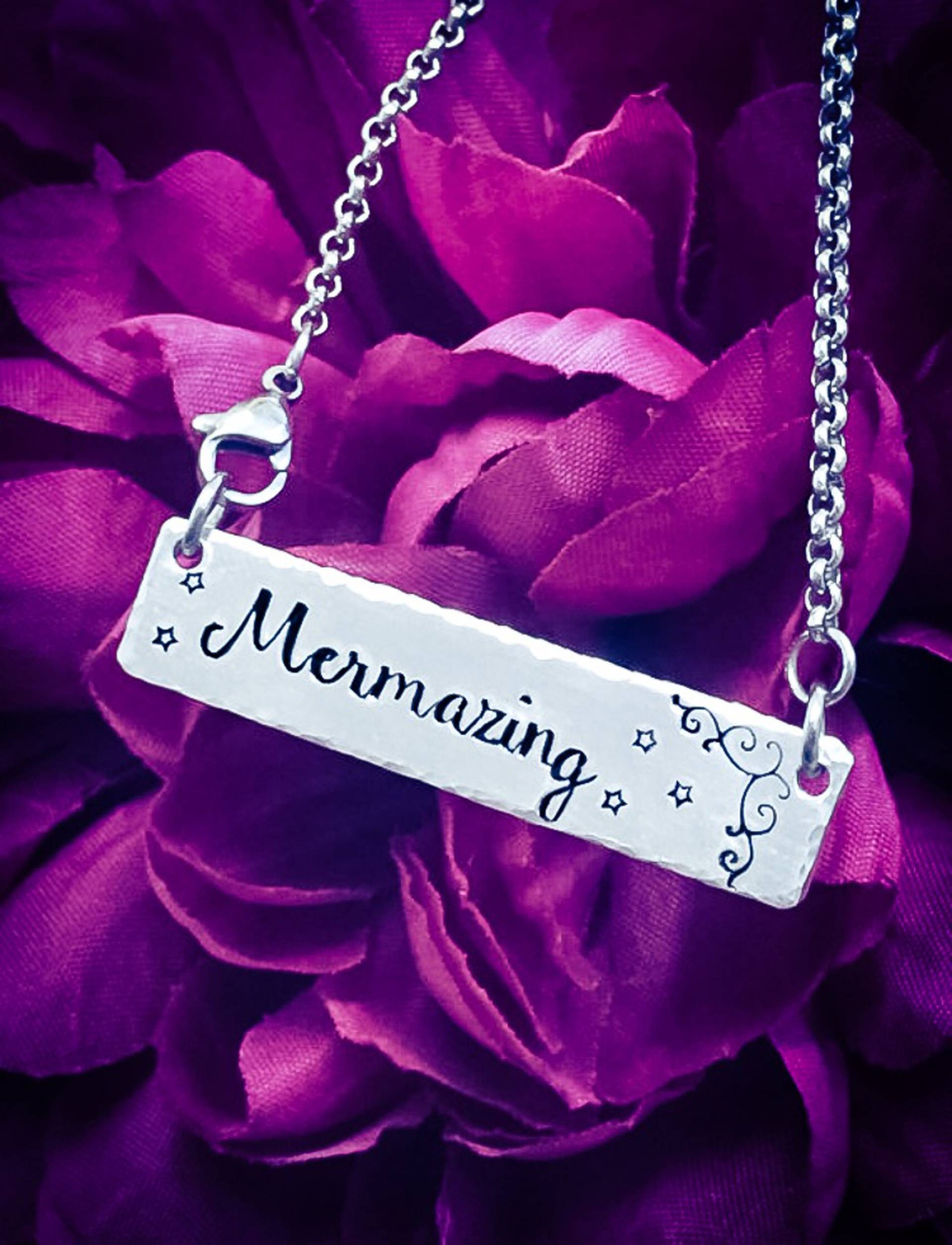 Mermazing Hand Gestempelt Halskette Mermaid Schmuck Mermazing Hand Gestempelt Halskette Mermaid Schmuck von BlossomWitchUK