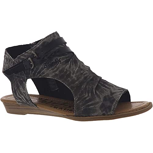 Blowfish Malibu Blumoon Damen Keilsandalen, (Schwarzer Batik-Twill), 38 EU von Blowfish Malibu