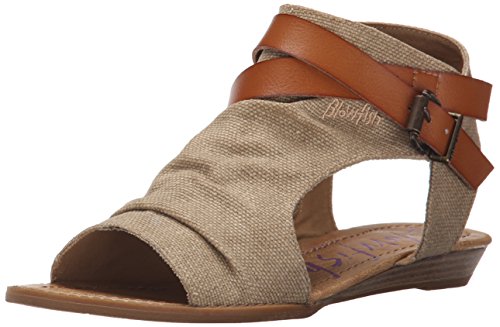 Blowfish Malibu Damen Balla Core Keilsandale, Desert Sand Rancher Canvas Dyecut, 40.5 EU von Blowfish Malibu