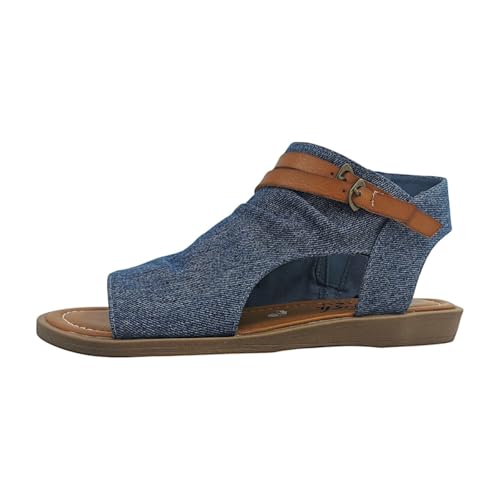 Blowfish Malibu Damen Denver Flache Sandale, Denim, 38 EU Blowfish Malibu Damen Denver Flache Sandale, Denim, 38 EU von Blowfish Malibu