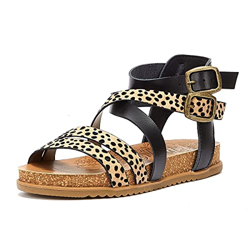 Blowfish Malibu Damen Fandie Sandale, Sand Pixie Leopard Black, 37 EU von Blowfish Malibu