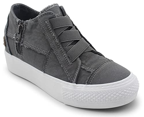 Blowfish Malibu Damen Mamba Sneaker, Gewaschene Leinwand in Graphitfarbe, 38 EU von Blowfish Malibu