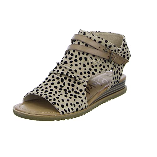 Blowfish Malibu Damen Schmetterling Keilsandale, Sand Pixie Leopard Multi, 35.5 EU von Blowfish Malibu