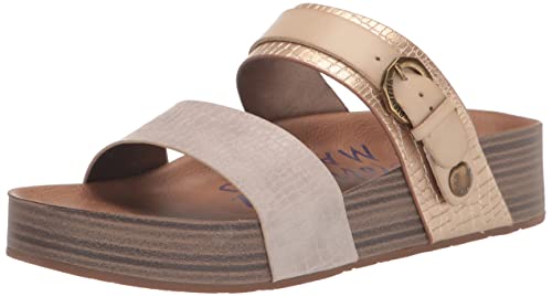 Blowfish Malibu Große Sandale für Damen, Weißer Sand/Goldfarben, 38.5 EU von Blowfish Malibu