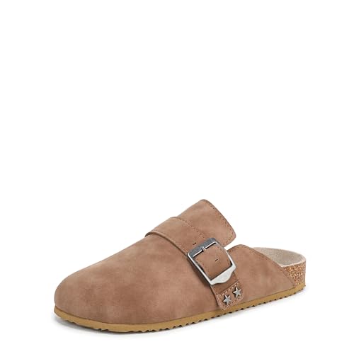 Blowfish Malibu Weekend-k Pantoletten für Mädchen, Hellbraunes Velourslederimitat, 13 Big Kid von Blowfish Malibu