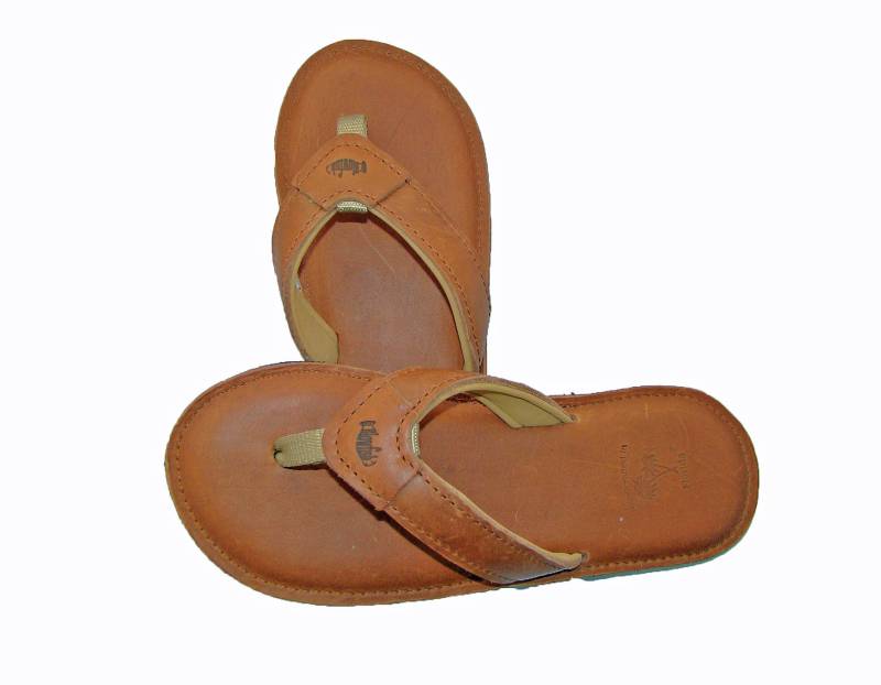 Herren Deleon Tan Leder Flip Flops von BlowfishFlipflops