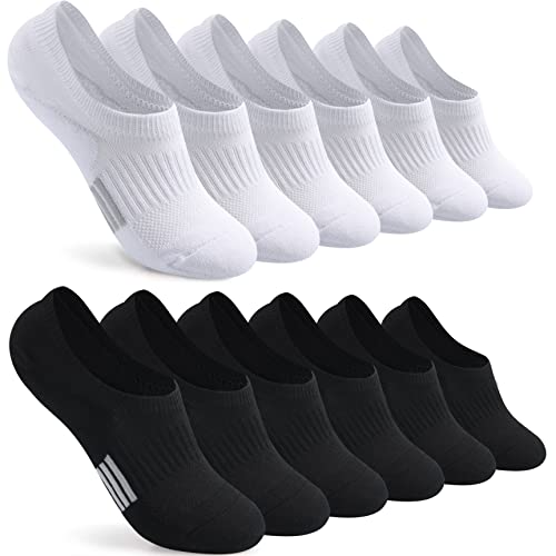 Blu Ninfee Sneaker Socken Damen 39-42 35-38, Gepolsterte Füsslinge Füßlinge Sneakersocken Herren 6 Paar, Atmungsaktive Sportsocken Laufsocken Rutschfest mit Silikonpad von Blu Ninfee