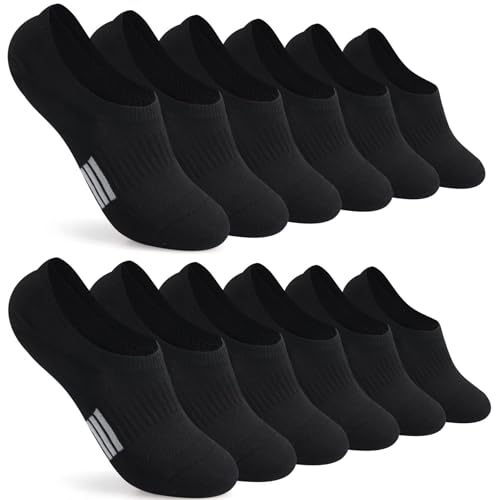 Blu Ninfee Sneaker Socken Damen 39-42 35-38, Gepolsterte Füsslinge Füßlinge Sneakersocken Herren 6 Paar, Atmungsaktive Sportsocken Laufsocken Rutschfest mit Silikonpad von Blu Ninfee