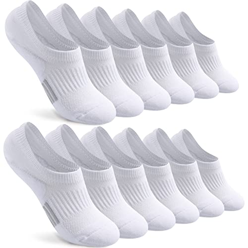 Blu Ninfee Sneaker Socken Damen 39-42 35-38, Gepolsterte Füsslinge Füßlinge Sneakersocken Herren 6 Paar, Atmungsaktive Sportsocken Laufsocken Rutschfest mit Silikonpad von Blu Ninfee