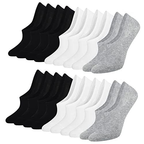 Blu Ninfee Sneaker Socken Damen Füsslinge Herren 10 Paar, Unisex Füßlinge mit Rutschfest Silikon, Unsichtbare Sneakersocken, Atmungsaktive Kurzsocken No Show Socken Footies 43-46 von Blu Ninfee