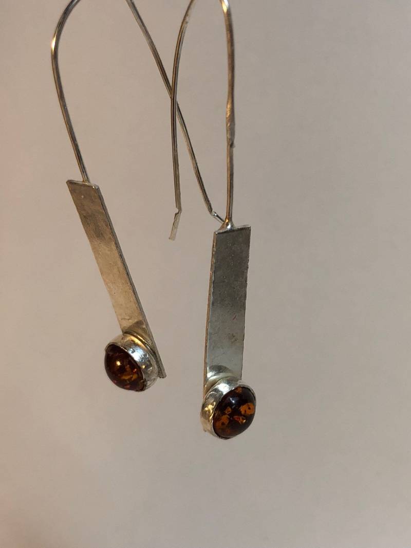 Bernstein Und Sterling Silberohrringe von BluberrySkye