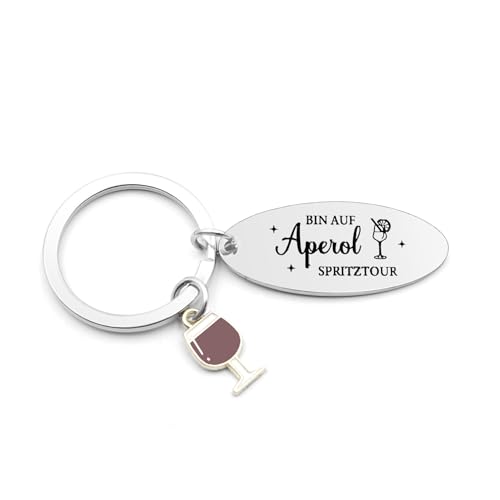 Bluckincle Aperol Geschenk,Aperol Spritz Geschenk Schlüsselanhänger Geschenke Für Liebhaber Aperols Geschenke Frau Mann Papa Opa Mama Oma Freund Tante Tata Kollegin von Bluckincle