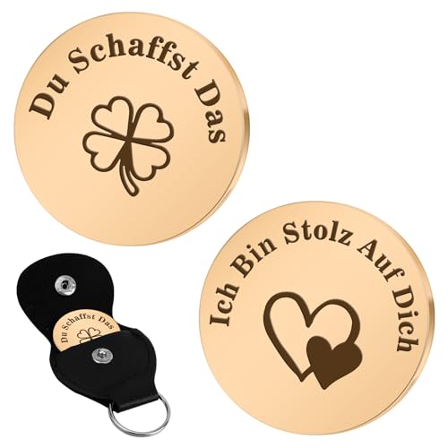 Glücksbringer,Mutmacher Geschenk,Glücksbringer Prüfung,Kleeblatt Glücksbringer Anhänger Du Schaffst Das Geschenk Glücksklee Abitur Geschenke Aufmunterung Geschenke Abschied Kollegin Kinder von Bluckincle