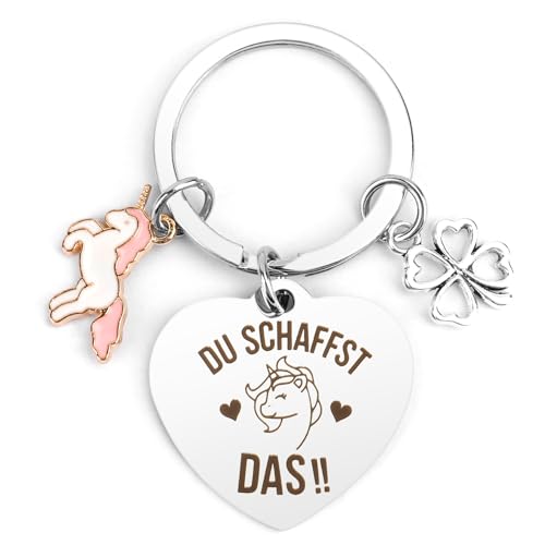 Bluckincle Einhorn Geschenke Für Mädchen,Schlüsselanhänger Einhorn,Top Model Geschenke Für Mädchen,Geschenke Kinder 6 7 8 910 Jahre Gastgeschenk Kindergeburtstag Du Schaffst Das von Bluckincle