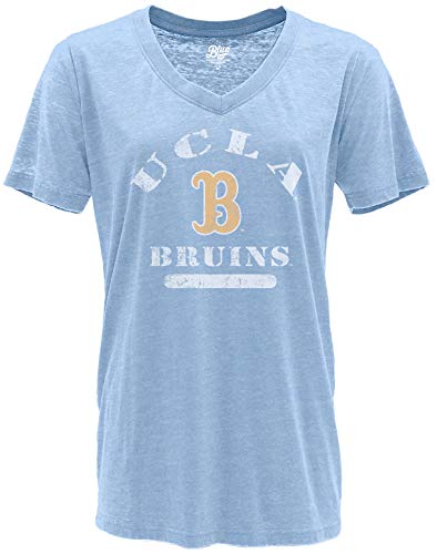 Blue 84 Damen V-Neck Burnout T-Shirt, Damen, Burnout T-Shirt mit V-Ausschnitt, UCLA Bruins Kornblumenblau, Large von Blue 84
