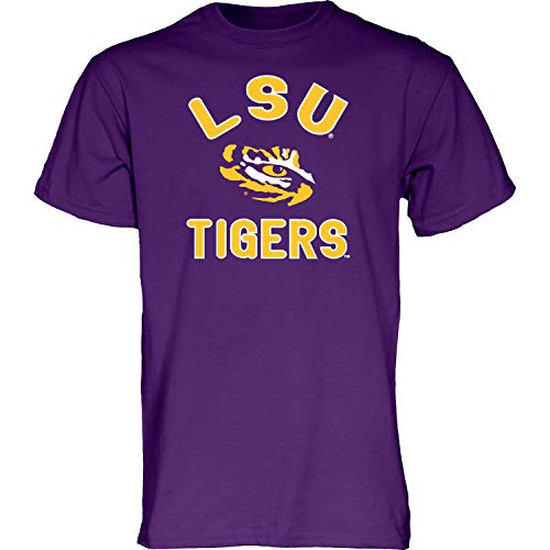 Blue 84 Herren T-Shirt mit Team-Farbe, LSU Tigers Violett, Medium von Blue 84