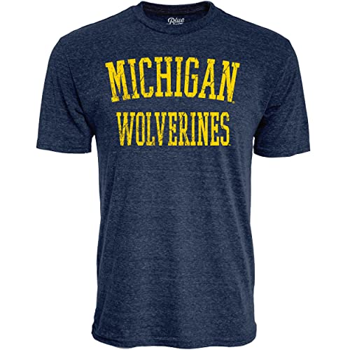 Blue 84 Herren Michigan Wolverines T-Shirt Tri-Blend Team-Farbe, X-Large von Blue 84