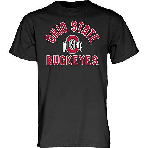 Blue 84 Herren T-Shirt Line Up Secondary Color, Herren, T-Shirt Line Up Sekundärfarbe, Ohio State Buckeyes Schwarz, XX-Large von Blue 84