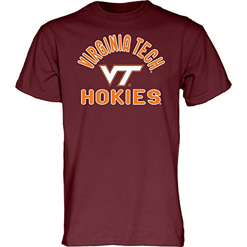 Blue 84 Herren T-Shirt Line Up Team Color, Herren, T-Shirt Line Up Team-Farbe, Virginia Tech Hokies Kastanienbraun, XX-Large von Blue 84