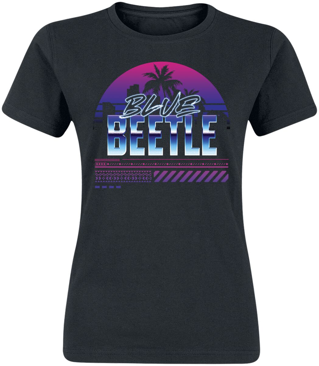 Blue Beetle - DC Comics T-Shirt - Palm Sunset - S bis XXL - für Damen - Größe S - schwarz  - Lizenzierter Fanartikel von Blue Beetle