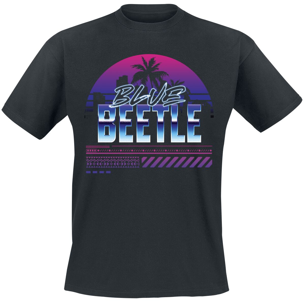 Blue Beetle - DC Comics T-Shirt - Palm Sunset - S bis XXL - für Männer - Größe S - schwarz  - Lizenzierter Fanartikel von Blue Beetle