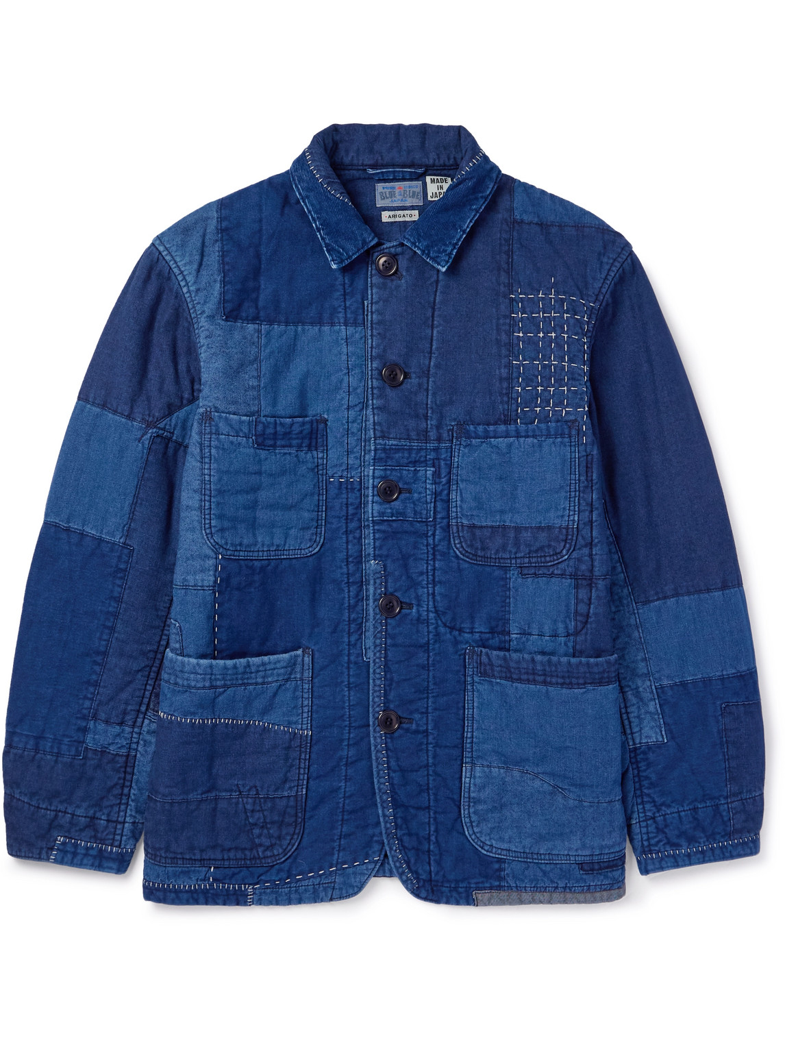 Blue Blue Japan - Patchwork Padded Denim Jacket - Men - Blue - L von Blue Blue Japan