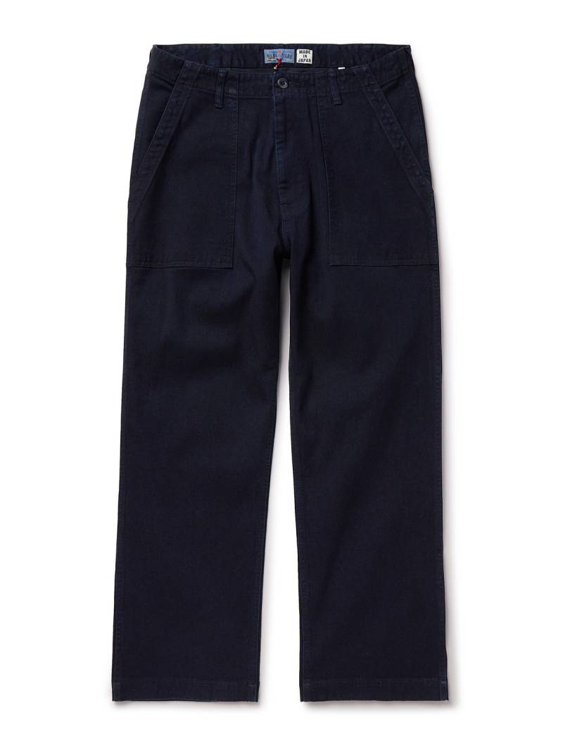 Blue Blue Japan - Straight-Leg Indigo-Dyed TENCEL™ Lyocell-Blend Twill Trousers - Men - Blue - S von Blue Blue Japan