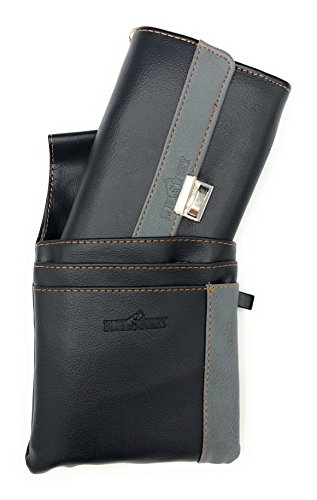 Kellnerbörse mit Kette und Holster Kellnertasche Kellnerportemonnaie Taxibörse schwarz (grau) von Blue Burry