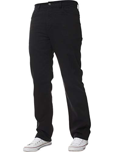Blue Circle Herren Gerade Leg Einfach schwer Works Jeans Denim Hose alle Hüfte groß Größen erhältlich in 4 Farben - Schwarz, 58W x 32L von Blue Circle