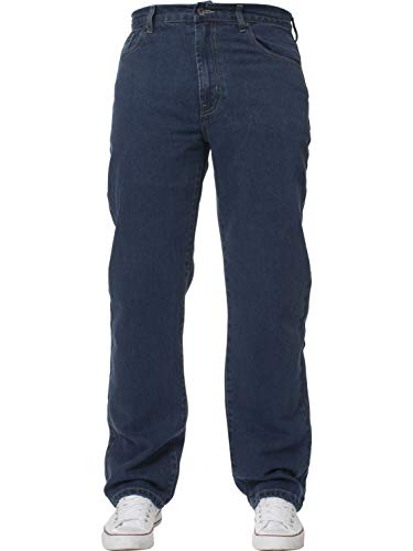 NEU HERREN GERADES BEIN Einfach schwer Works Jeans Denim Hose alle Hüfte große Größen - Stone Wash, 32W x 32L von Blue Circle