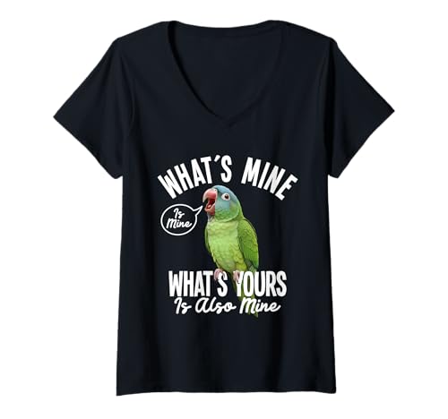 Damen Besitzer von Blue Crowned Conure gehören auch zu meiner Blue Crowned Conure T-Shirt mit V-Ausschnitt Damen Besitzer von Blue Crowned Conure gehören auch zu meiner Blue Crowned Conure T-Shirt mit V-Ausschnitt von Blue Crowned Conures Illustration For Bird Lovers