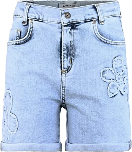 Blue Effect Girls High-Waist Short Light Blue Flowers 176 von Blue Effect