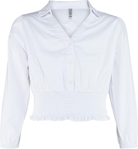 Blue Effect Mädchen Bluse weiß festlich, Größe:146, Farbe:weiß von Blue Effect