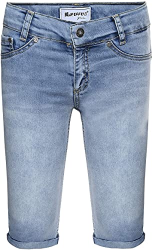 Blue Effect Mädchen Jeans Bermuda mit Beinumschlag, Regular, Light Blue, Gr. 164 von Blue Effect