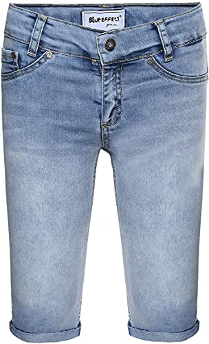 Blue Effect Mädchen Jeans Bermuda mit Beinumschlag, Regular, Light Blue von Blue Effect